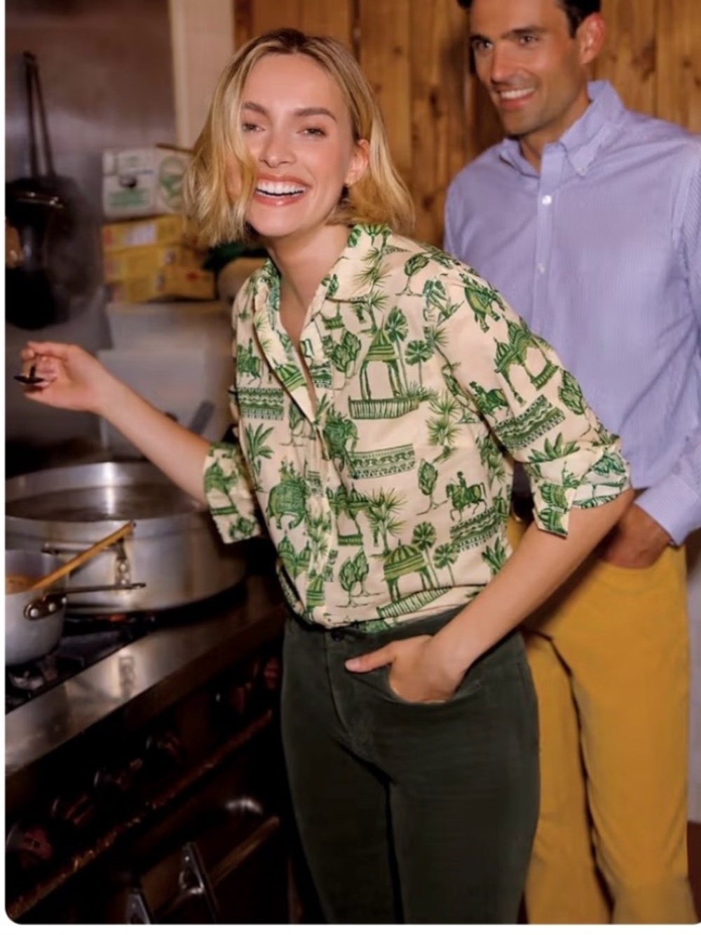 JMcLaughlin | The Lois Top in Desert Toile